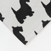Custom Scottish Terrier Dog Silhouette Fleecedecke (Ecke)