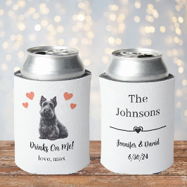 Custom Scottish Terrier Pet Wedding Can Cooler Dosenkühler