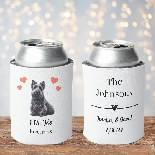 Custom Scottish Terrier Pet Wedding Can Cooler Dosenkühler