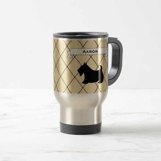 Custom Scottish Terrier Travel Coffee Mug Geschenk Reisebecher (VorderseiteRechts)