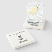 Custom Scottish Untersetzer for Wedding, Verlobung