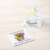 Custom Scottish Untersetzer, Highland Cow Gift Ide Rechteckiger Pappuntersetzer (Vor Ort)