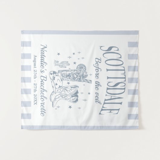 Custom Scottsdale Bache Party Before the Veil Wandteppich (Vorderseite (Horizontal))