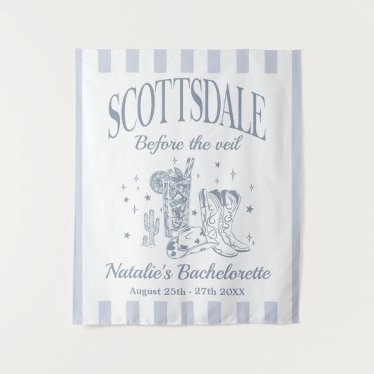 Custom Scottsdale Bache Party Before the Veil Wandteppich (Vorderseite)