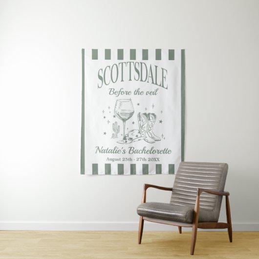 Custom Scottsdale Bache Party Before the Veil Wandteppich (Beispiel)