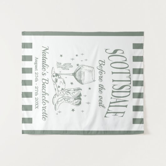 Custom Scottsdale Bache Party Before the Veil Wandteppich (Vorderseite (Horizontal))