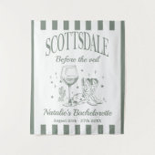 Custom Scottsdale Bache Party Before the Veil Wandteppich (Vorderseite)