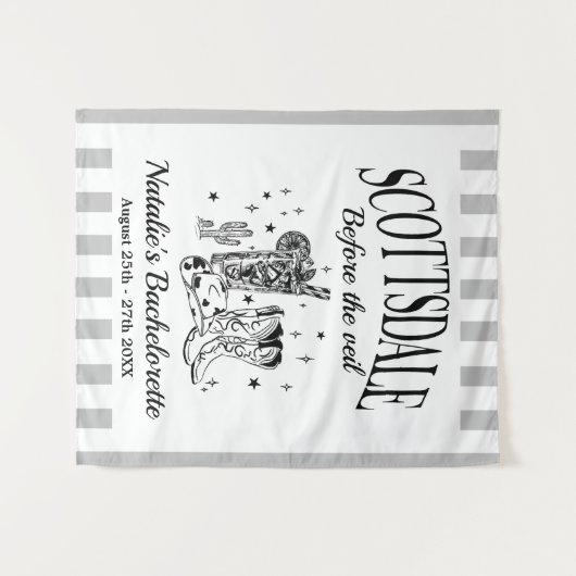 Custom Scottsdale Bache Party Before the Veil Wandteppich (Vorderseite (Horizontal))