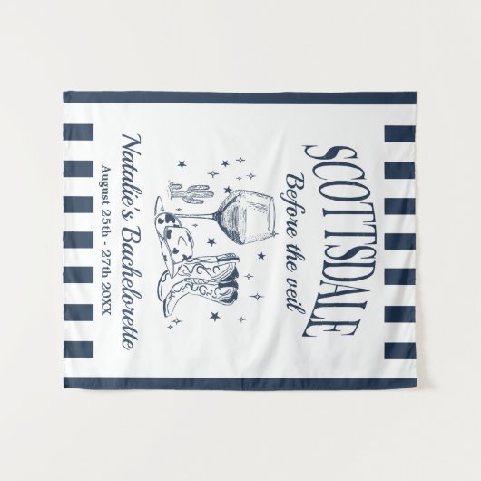 Custom Scottsdale Bache Party Before the Veil Wandteppich (Vorderseite (Horizontal))