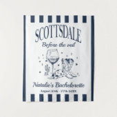 Custom Scottsdale Bache Party Before the Veil Wandteppich (Vorderseite)