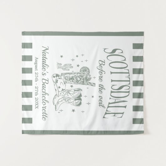 Custom Scottsdale Bache Party Before the Veil Wandteppich (Vorderseite (Horizontal))