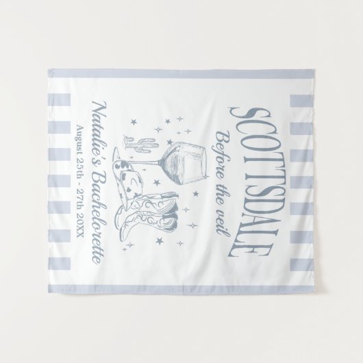 Custom Scottsdale Bache Party Before the Veil Wandteppich (Vorderseite (Horizontal))