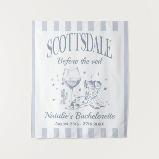 Custom Scottsdale Bache Party Before the Veil Wandteppich (Vorderseite)