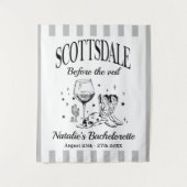 Custom Scottsdale Bache Party Before the Veil Wandteppich (Vorderseite)