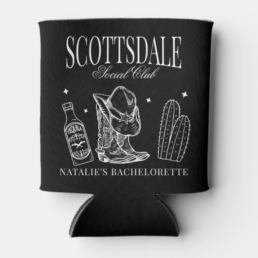Custom Scottsdale Junggeselinnen-Abschied Social C Dosenkühler (Vorderseite)