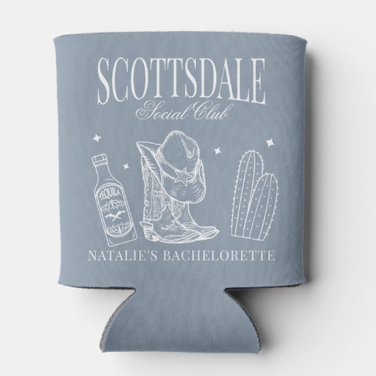 Custom Scottsdale Junggeselinnen-Abschied Social C Dosenkühler (Rückseite)