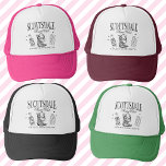 Custom Scottsdale Junggeselinnen-Abschied Social C Truckerkappe<br><div class="desc">Mit unserem Custom Scottsdale Junggeselinnen-Abschied Social Club Trucker Hat machen Sie sich bereit, Ihren Scottsdale Bachelorette Bash zu drehen! Dieser Hut ist das ultimative Accessoire für Ihr personalisiertes, luxuriöses Bachelorette-Erlebnis, voll mit allen Schlüsseleigenschaften, um es unvergesslich zu machen. Unser LKW-Fahrer, der für die Braut und ihre Posen kreiert wurde, verkörpert...</div>