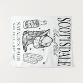 Custom Scottsdale Junggeselinnen-Abschied Social C Wandteppich (Vorderseite (Horizontal))