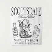 Custom Scottsdale Junggeselinnen-Abschied Social C Wandteppich (Vorderseite)