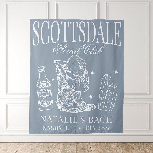 Custom Scottsdale Junggeselinnen-Abschied Social C Wandteppich