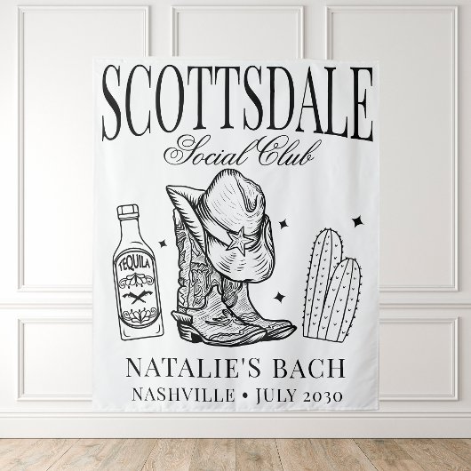 Custom Scottsdale Junggeselinnen-Abschied Social C Wandteppich