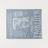 Custom Scottsdale Junggeselinnen-Abschied Social C Wandteppich (Vorderseite (Horizontal))