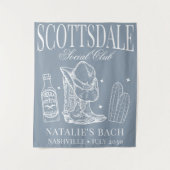Custom Scottsdale Junggeselinnen-Abschied Social C Wandteppich (Vorderseite)