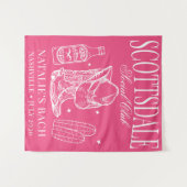 Custom Scottsdale Junggeselinnen-Abschied Social C Wandteppich (Vorderseite (Horizontal))