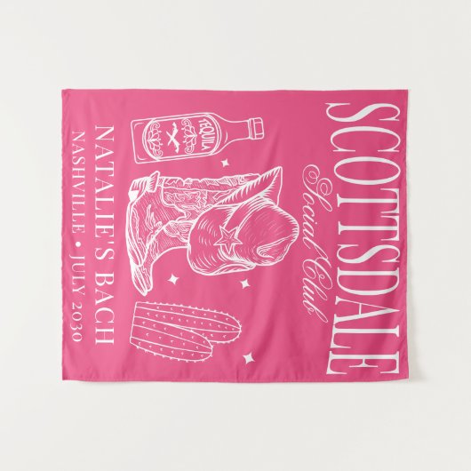 Custom Scottsdale Junggeselinnen-Abschied Social C Wandteppich (Vorderseite (Horizontal))