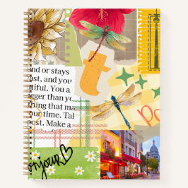 Custom scrapbook Elegante Collage Modernes Kunstwe Notizblock