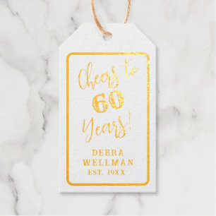 Custom Script 60. Geburtstag Cheers to 60 Years Geschenkanhänger