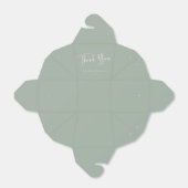 Custom Script Dusty Sage Simple Wedding Vielen Dan Geschenkschachtel (Ungefaltet)
