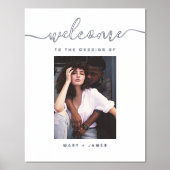 Custom Script Foto Wedding Welcome Foil Sign Foliendrucke (Vorderseite)