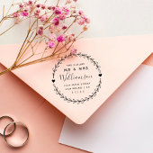 Custom Script Future Mr. & Mrs. Rücksendeadresse Gummistempel