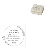 Custom Script Future Mr. & Mrs. Rücksendeadresse R Gummistempel (Stempel)