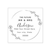 Custom Script Future Mr. & Mrs. Rücksendeadresse R Gummistempel (Prägung)