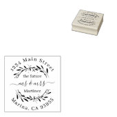 Custom Script Future Mr. und Mrs. Wedding Address Gummistempel (Stempel)