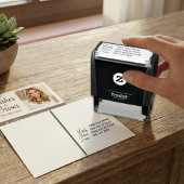 Custom Script Lash Brow Studio Name Address Phone Permastempel