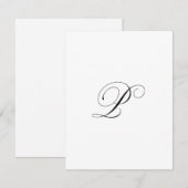 Custom Script Monogram "P" Mitteilungskarte (Vorne/Hinten)
