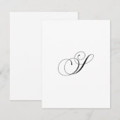Custom Script Monogram "S" Mitteilungskarte (Vorne/Hinten)