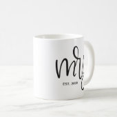 Custom Script, "Mrs." FESTGESTELLT Kaffeetasse (VorderseiteRechts)