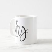 Custom Script, "Mrs." FESTGESTELLT Kaffeetasse (Vorderseite Links)