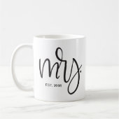Custom Script, "Mrs." FESTGESTELLT Kaffeetasse (Links)