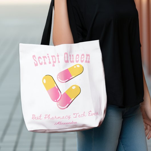 Custom Script Queen Pink Kapsel Pharmacy Tech Tasche