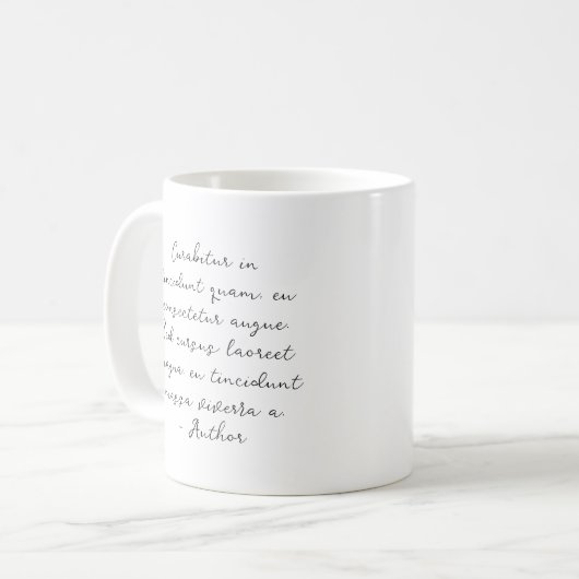 Custom Script quote poem lyric Kaffeetasse (Vorderseite Links)