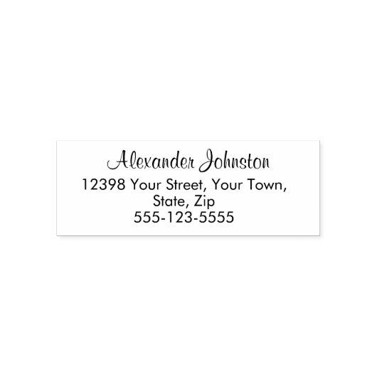 Custom Script Return Address Personalized Self Permastempel (Design)