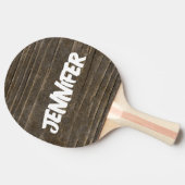 CUSTOM SCRIPT RUSTISCHES HOLZPONG PADDLE TISCHTENNIS SCHLÄGER (Seitenansicht)