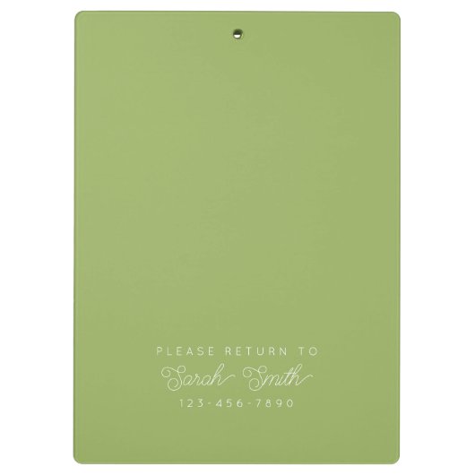 Custom Script Teacher oder Student Clipboard Klemmbrett (Rückseite)