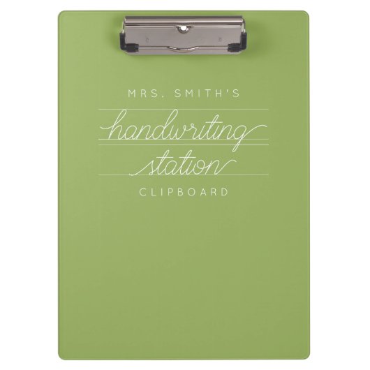 Custom Script Teacher oder Student Clipboard Klemmbrett (Vorderseite)
