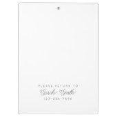 Custom Script Teacher oder Student Clipboard Klemmbrett (Rückseite)